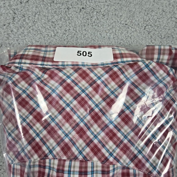 Wrangler Wrancher‎ Western Shirt Mens 3XL Red Plaid Pearl Snap Casual Cowboy - Picture 9 of 9